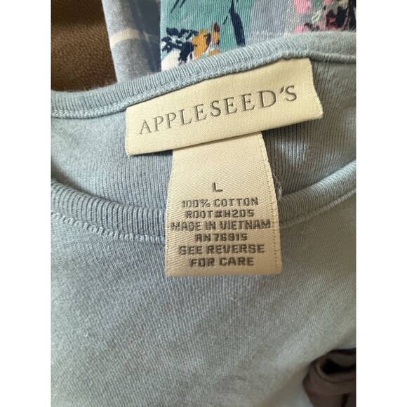Bundle Of Three Womens Appleseed Tops Size Large/two Solid And 1 Patterned - Picture 2 of 15